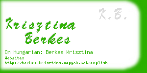 krisztina berkes business card